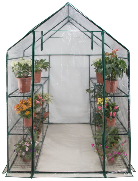 Landscapers Select GHLPS Green House, 56.5 in L, 56.5 in W, 75 in H, Zippered Access Door