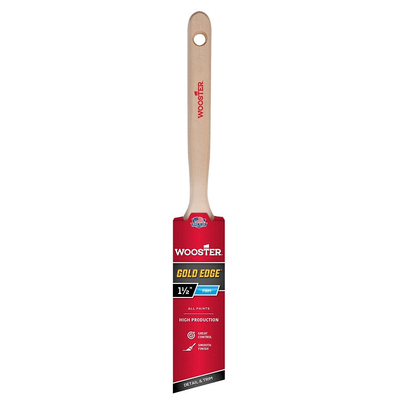 Wooster 5231-1-1/2 Paint Brush, 1-1/2 in W, 2-7/16 in L Bristle, Polyester Bristle, Sash Handle