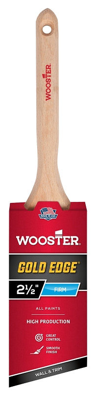 Wooster 5231-2-1/2 Paint Brush, 2-1/2 in W, 2-15/16 in L Bristle, Polyester Bristle, Sash Handle