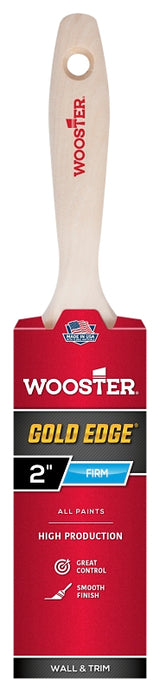 Wooster 5232-2 Paint Brush, 2 in W, 2-11/16 in L Bristle, Polyester Bristle, Flat Sash Handle