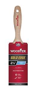 Wooster 5232-2-1/2 Paint Brush, 2-1/2 in W, 2-15/16 in L Bristle, Polyester Bristle, Flat Sash Handle