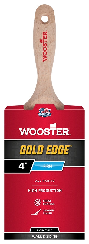 Wooster 5237-4 Paint Brush, 4 in W, 3-15/16 in L Bristle, Polyester Bristle, Wall Handle