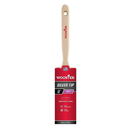 Wooster 5220-2 Paint Brush, 2 in W, 2-11/16 in L Bristle, Polyester Bristle, Flat Sash Handle