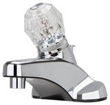 Boston Harbor PF4101S-P Lavatory Faucet, 1.5 gpm, 1-Handle, Plastic, Chrome Plated, Round Handle