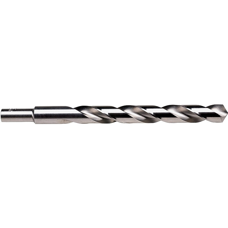 Irwin 73828 Jobber Drill Bit, 7/16 in Dia, 5-1/2 in OAL, Spiral Flute, 2-Flute, 7/16 in Dia Shank, Reduced Shank
