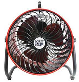 MaxxAir HVFF16TRED Floor Fan, 120 V, 3-Speed, 1350 rpm Speed, 1600 cfm Air, Black/Red