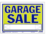 Hy-Ko 22404 Neon Sign, GARAGE SALE, Blue Legend, Yellow Background, Plastic, 9 in H x 13 in W Dimensions, Pack of 10