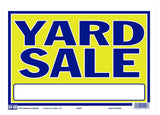Hy-Ko 22407 Neon Sign, YARD SALE, Blue Legend, Yellow Background, Plastic, 9 in H x 13 in W Dimensions, Pack of 10