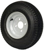 MARTIN Wheel DM408B-4I Trailer Tire, 590 lb Withstand, 4-1/2 in Dia Bolt Circle, Rubber