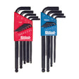 Eklind Metric and SAE Long Arm Ball Hex L-Key Set 22 pc