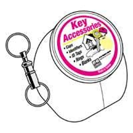 Hy-Ko KT117 Key Ring, 3 in OD Dimensions, 2-Ring, Pull-Apart, Pack of 75