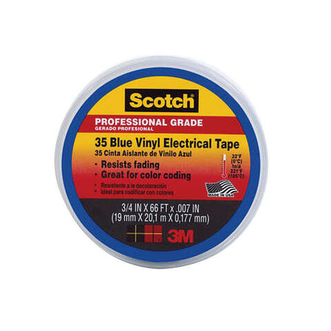 3M Scotch 3/4 in. W X 66 ft. L Blue Vinyl Electrical Tape, Pack of 10