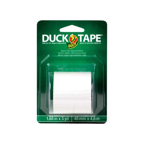 Duck 1.88 in. W X 5 yd L White Solid Duct Tape