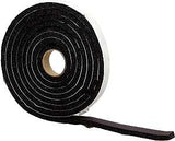 M-D 06619 Premium Weatherstrip Tape, 1/2 in W, 10 ft L, Rubber, Black