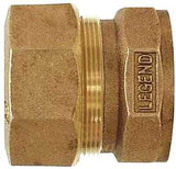 Legend T-4355NL Series 313-174NL Pipe Coupling, 3/4 in, Compression x FNPT, Bronze, 100 psi Pressure