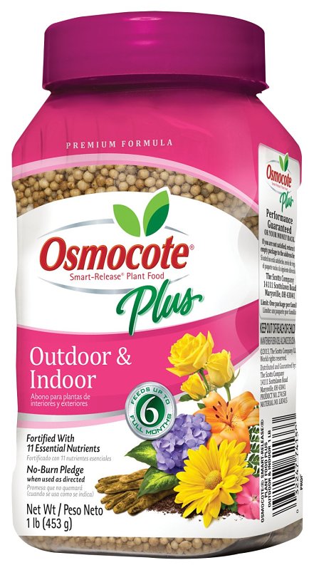 Osmocote Smart-Release 2345212 Plant Food, 1 lb Bag, Solid, 15-9-12 N-P-K Ratio
