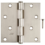 Ace 4 in. L Satin Nickel Residential Door Hinge 3 pk