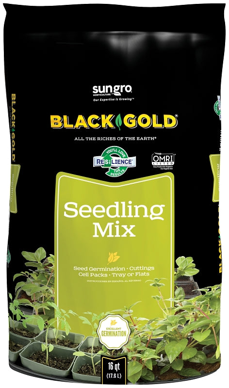 sun gro BLACK GOLD 1411002 16 QT P Seedling Mix, 16 qt Bag