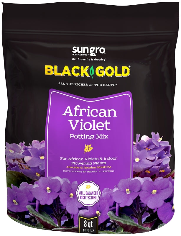 sun gro BLACK GOLD 1410502 8 QT P African Violet Potting Mix, Granular, Brown/Earthy, 240 Bag