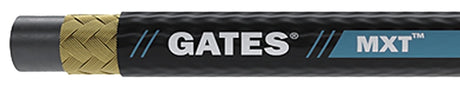 Gates MXT MEGASYS 85048 Wire Braid Hose, 0.8 in OD, 1/2 in ID, 50 ft L, 4000 psi Pressure, Synthetic Rubber, Black