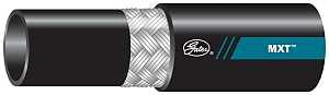 Gates MXT 70289 Wire Braid Hose, 0.945 in OD, 5/8 in ID, 220 ft L, 3625 psi Pressure, Synthetic Rubber, Black