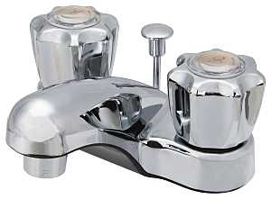Boston Harbor PF4201RC Lavatory Faucet, 1.5 gpm, 2-Handle, ABS, Chrome Plated, Round Handle