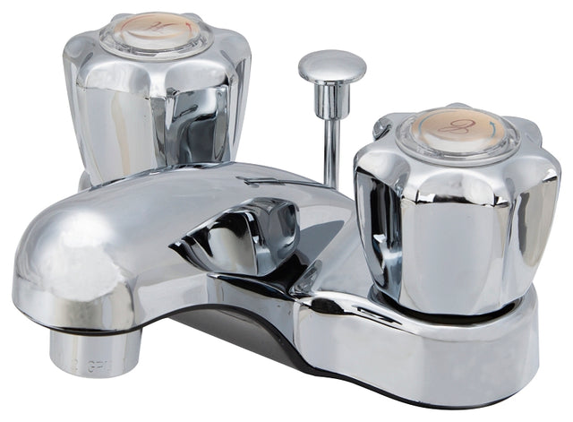 Boston Harbor PF4201RC Lavatory Faucet, 1.5 gpm, 2-Handle, ABS, Chrome Plated, Round Handle