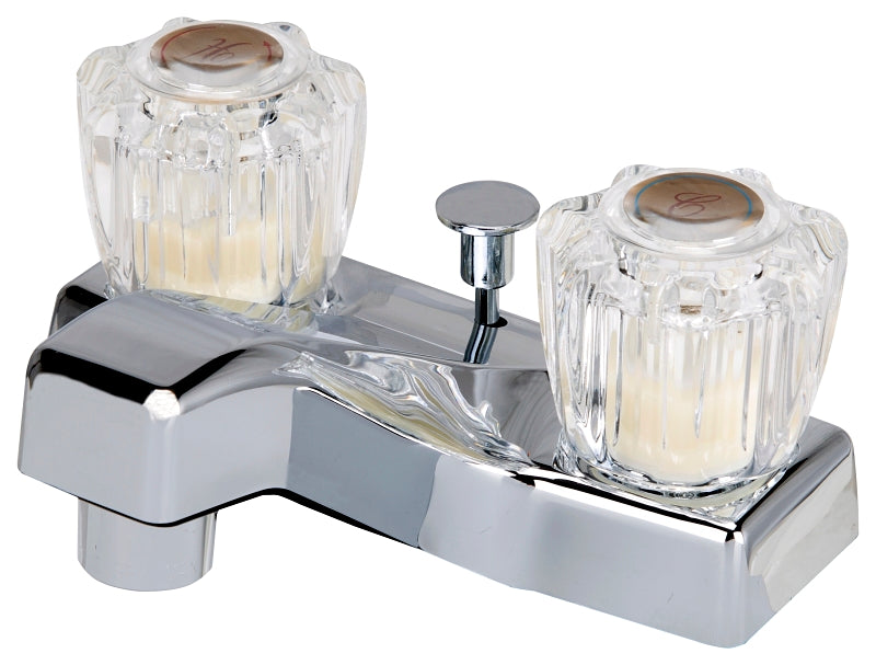 Boston Harbor PF4201A-P Lavatory Faucet, 1.5 gpm, 2-Handle, Chrome Plated, Round Handle