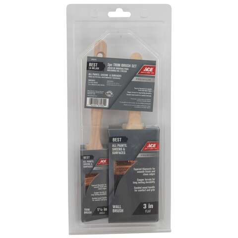 Ace Best Angle/Flat Paint Brush Set, Pack of 6