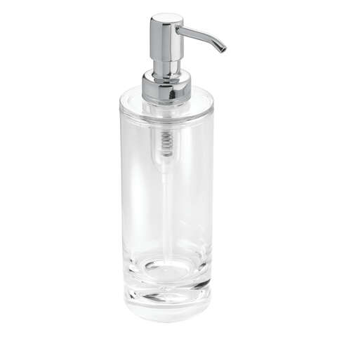 iDesign Eva Chrome Clear/Silver Acrylic Soap Pump