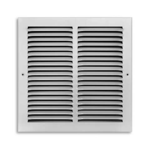 Tru Aire 12 in. H X 12 in. W 1-Way Powder Coat White Steel Return Air Grille