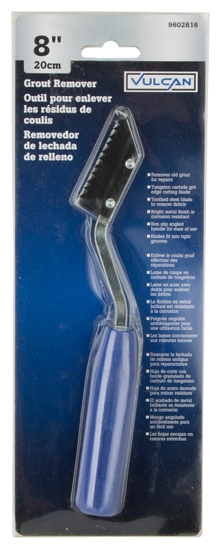 Vulcan 17122-3L Grout Remover Handle, Handle (Plastic), Blade (Steel/Tungsten Carbide), Blue (Handle), Metallic (Blade)