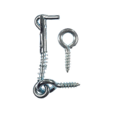 Ace Small Zinc-Plated Silver Steel 2.5 in. L Safety Hook and Eye 1 pk, Pack of 5