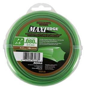 Arnold Maxi Edge Series WLM-80 Trimmer Line, 0.080 in Dia, 40 ft L, Polymer, Green