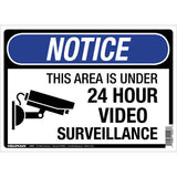 HILLMAN English White Security Sign 10 in. H X 14 in. W, Pack of 6