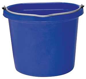 Fortex-Fortiflex FB-108 Series FB-108BL Bucket, 8 qt Volume, Rubber/Polyethylene, Blue