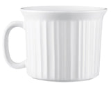 Corelle 1035985 Meal Mug, 20 oz, Plastic/Stoneware, French White, Pack of 4
