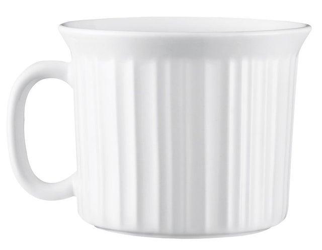 Corelle 1035985 Meal Mug, 20 oz, Plastic/Stoneware, French White, Pack of 4