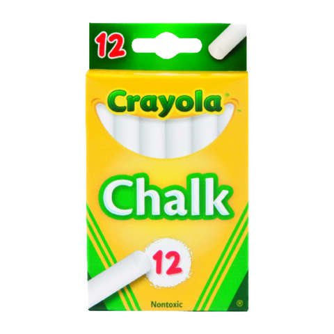 Crayola Nontoxic White Chalk 12 pk