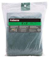 ProSource Y0909GG140 Yard Tarp with Drawstring, 9 ft L, 9 ft W, 8 mil Thick, Polyethylene, Green/Black