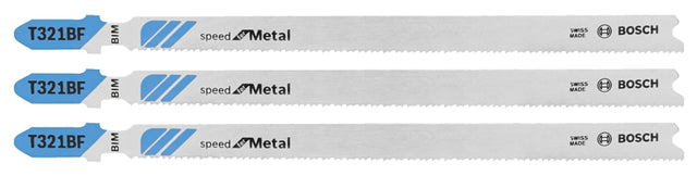 Bosch T321BF3 Jig Saw Blade, 0.3 in W, 5-1/4 in L, 12 TPI, Pack of 5