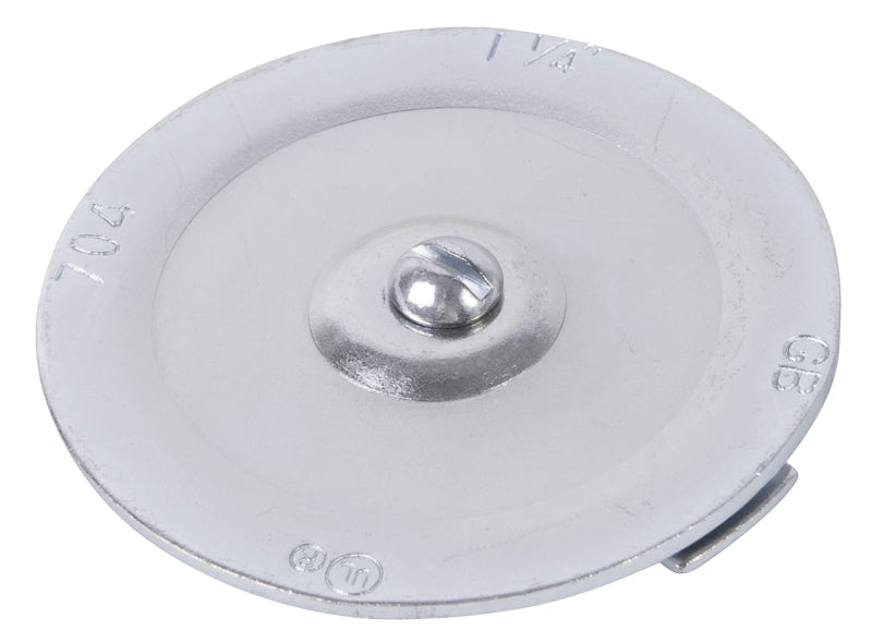 Gardner Bender KO704 Knockout Seal, 3/8 in, Steel, Silver, Galvanized