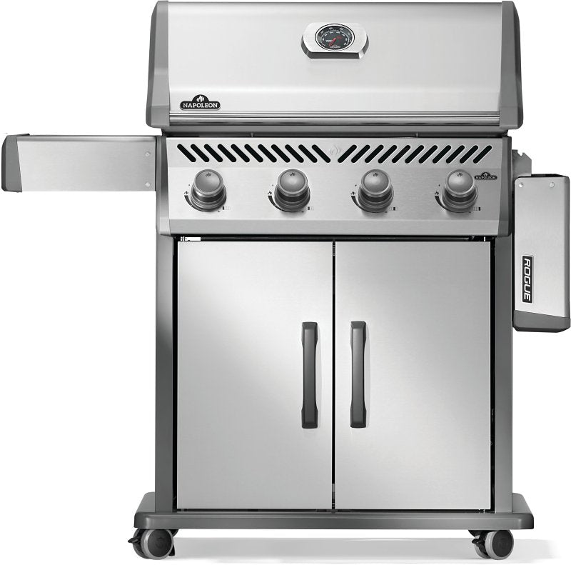 Napoleon Rogue 525 Series R525NSS-2 Gas Grill, 48,000 Btu/hr BTU, Natural Gas, 4-Burner, Smoker Included: Yes
