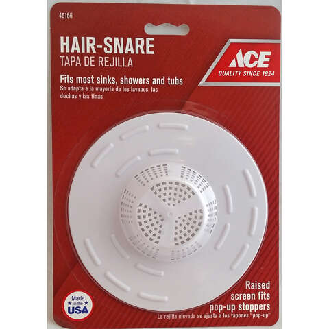 Ace 5 in. D White Plastic Sink Strainer, Pack of 6