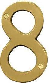 Hy-Ko Prestige Series BR-43BB/8 House Number, 2.938 in W x 6.875 in H Dimensions, Character: 8, 4 in H Character, Pack of 3