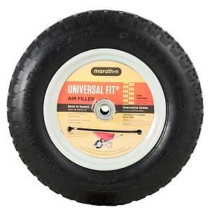 Arnold 20260 Wheelbarrow Wheel, 4.8/4 x 8 in Tire, 14-1/2 in Dia Tire, Knobby Tread