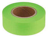 Empire 77-001 Flagging Tape, 200 ft L, 1 in W, Lime Green, Plastic