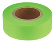 Empire 77-001 Flagging Tape, 200 ft L, 1 in W, Lime Green, Plastic