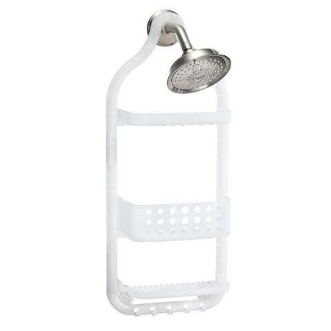 iDesign Circlz 26 in. H X 11 in. W X 5 in. L White Shower Caddy