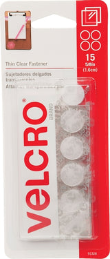 VELCRO Brand 91328 Fastener, Clear, Pack of 6